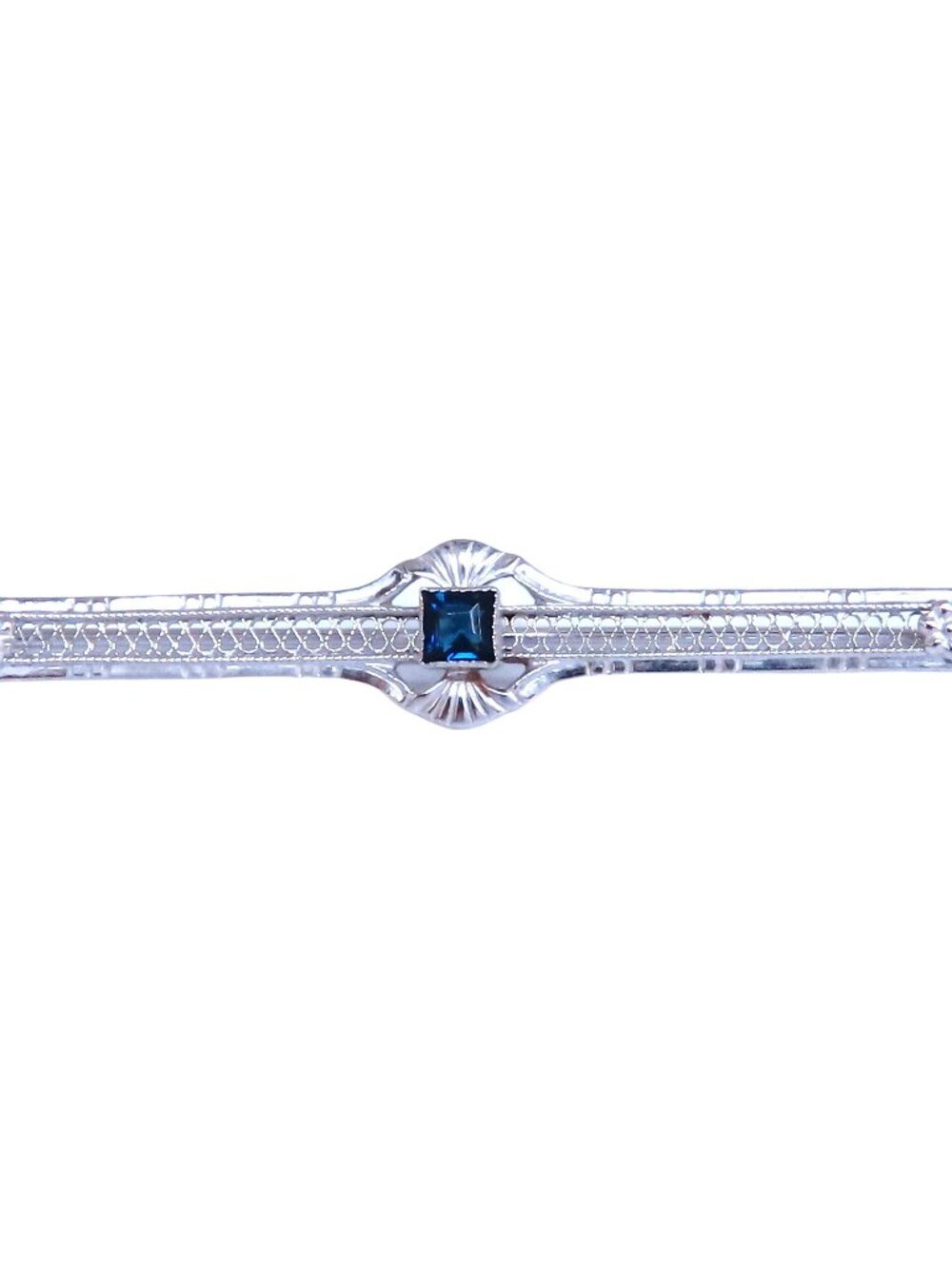 Renaissance Revival Vintage Sapphire pin 10kt 12535*